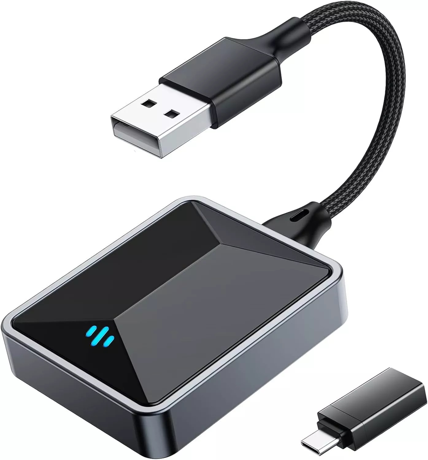 (image for) 2 in 1 Wireless CarPlay Adapter USB BT Dongle Box for Apple CarPlay Android Auto 