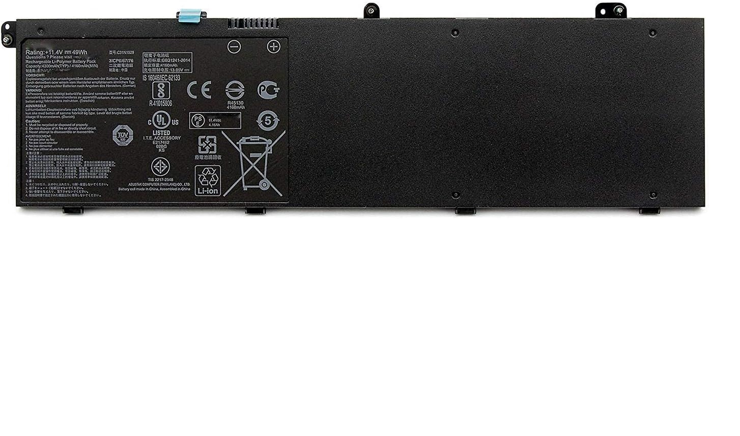 (image for) C31N1529 C31P0C1 C31POC1 ASUS B8230 B8230UA BU203U B8230U replacement battery