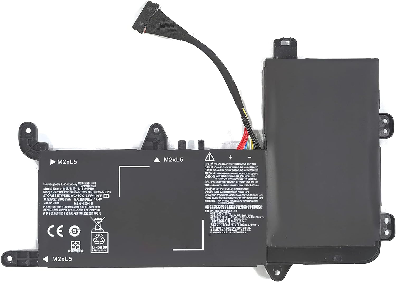 (image for) 15.36V 60Wh L16M4PB0 L16S4TB0 5B10M33723 Lenovo Legion Y710 Y720-15 Y720-15IKB replacement battery