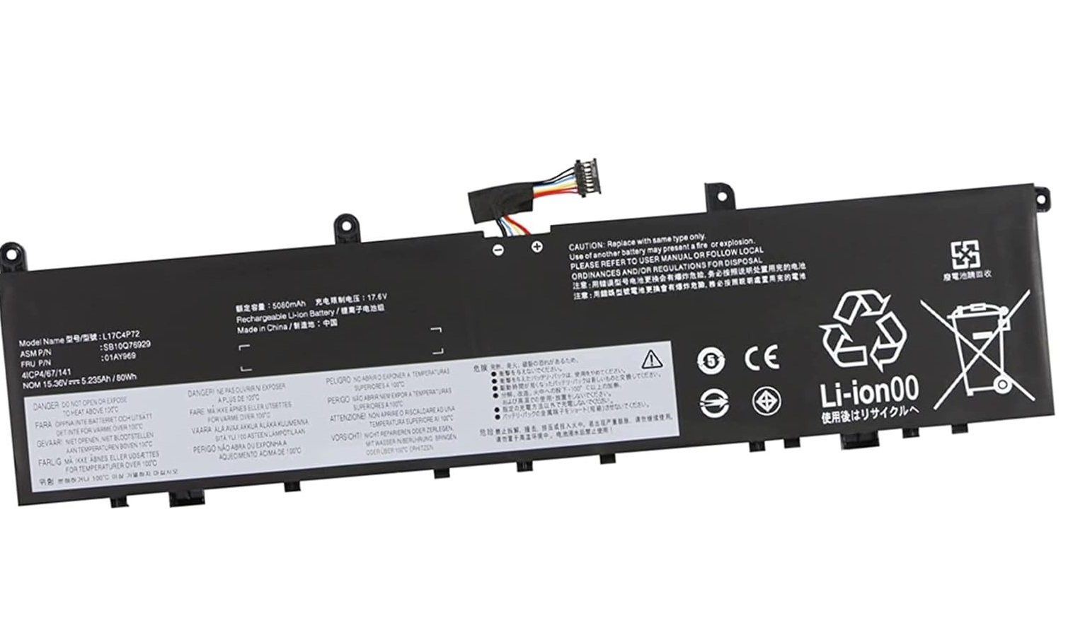 (image for) L17C4P72 Lenovo ThinkPad X1 Extreme Gen 1/ Gen 2 ThinkPad P1 Gen 1/ Gen 2 01AY968 L17M4P72 L18M4P71
