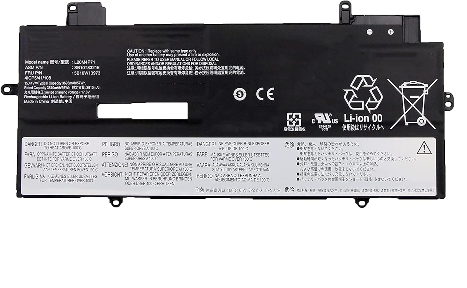 (image for) L20M4P71 Lenovo ThinkPad X1 Carbon 9th 10th Gen ThinkPad X1 Yoga 6th 7th Gen L20D4P71 L20L4P71 L20C4P71