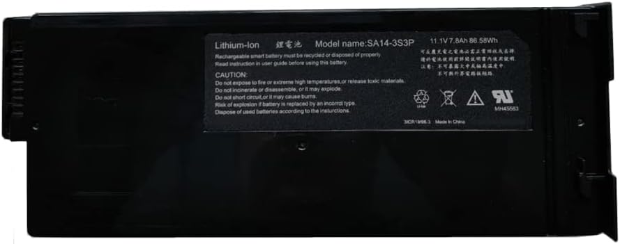 (image for) DurabooK SA14-3S3P 3ICR19/66-3 11.1V Durabook SA14 compatible battery